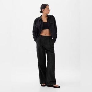 NWOT! GAP Black 365 High Rise Linen-Cotton Trousers - Multiple Sizes 🩷